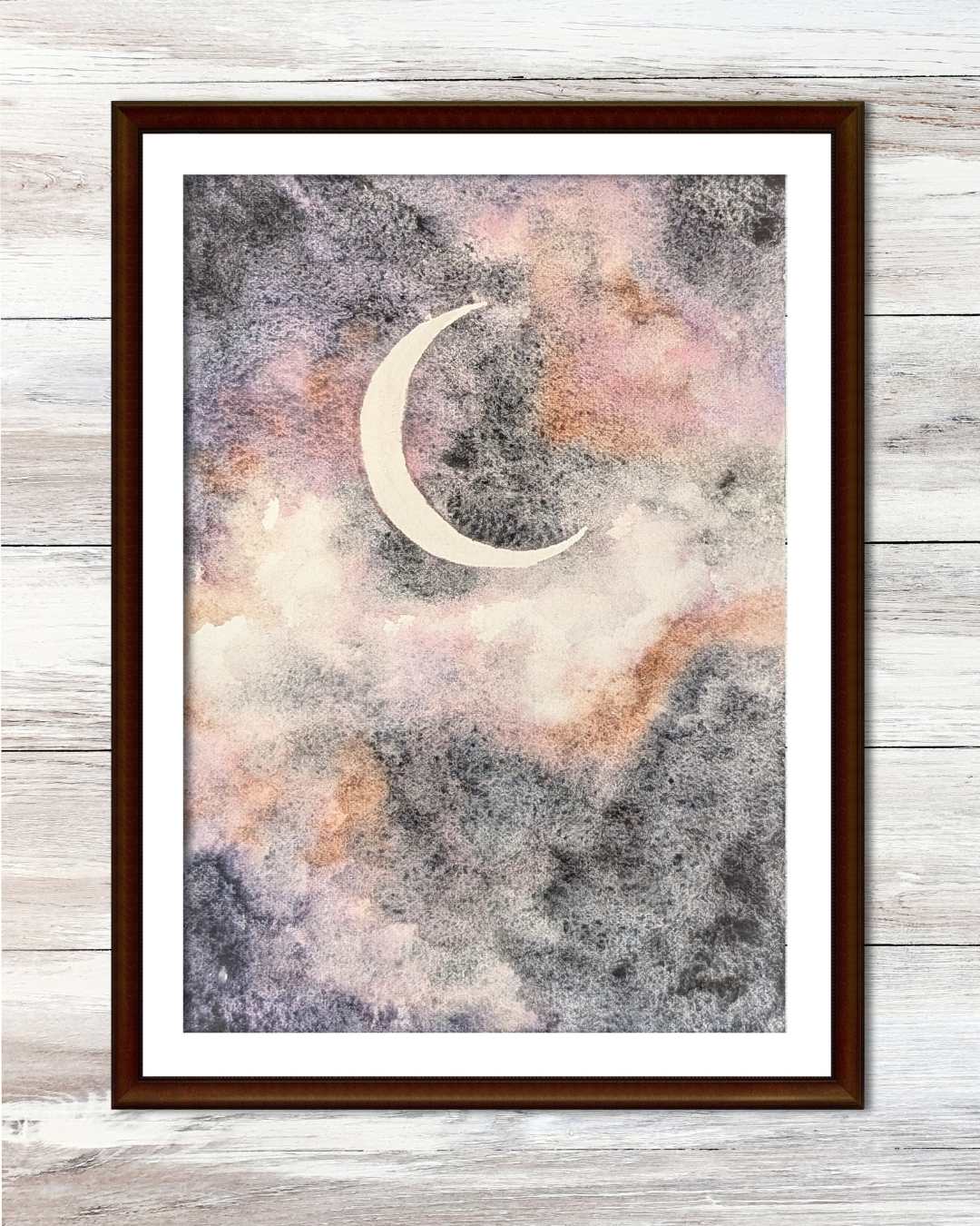 Fine Art Print - Crescent Moon 5x7