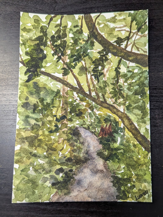 Original painting - Forest Stroll 5x7