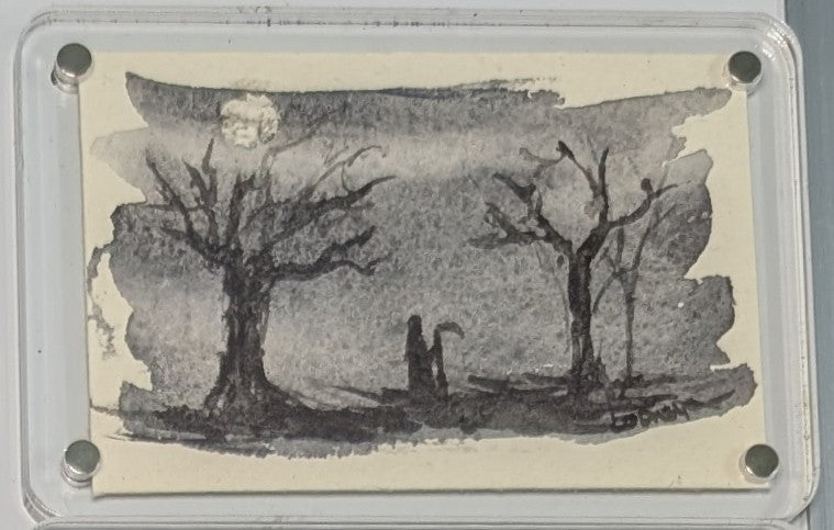 Tiny Original Paintings in Magnetic Frames