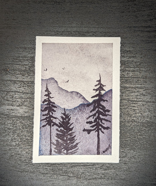 Tiny Original Painting - Purple Haze