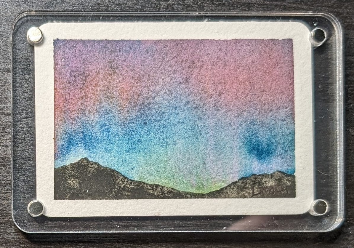 Tiny Original Paintings in Magnetic Frames