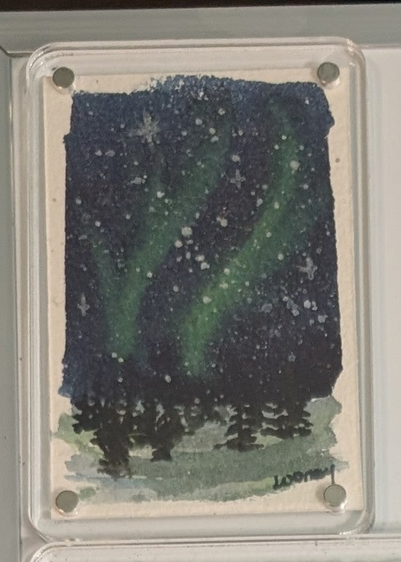 Tiny Original Paintings in Magnetic Frames