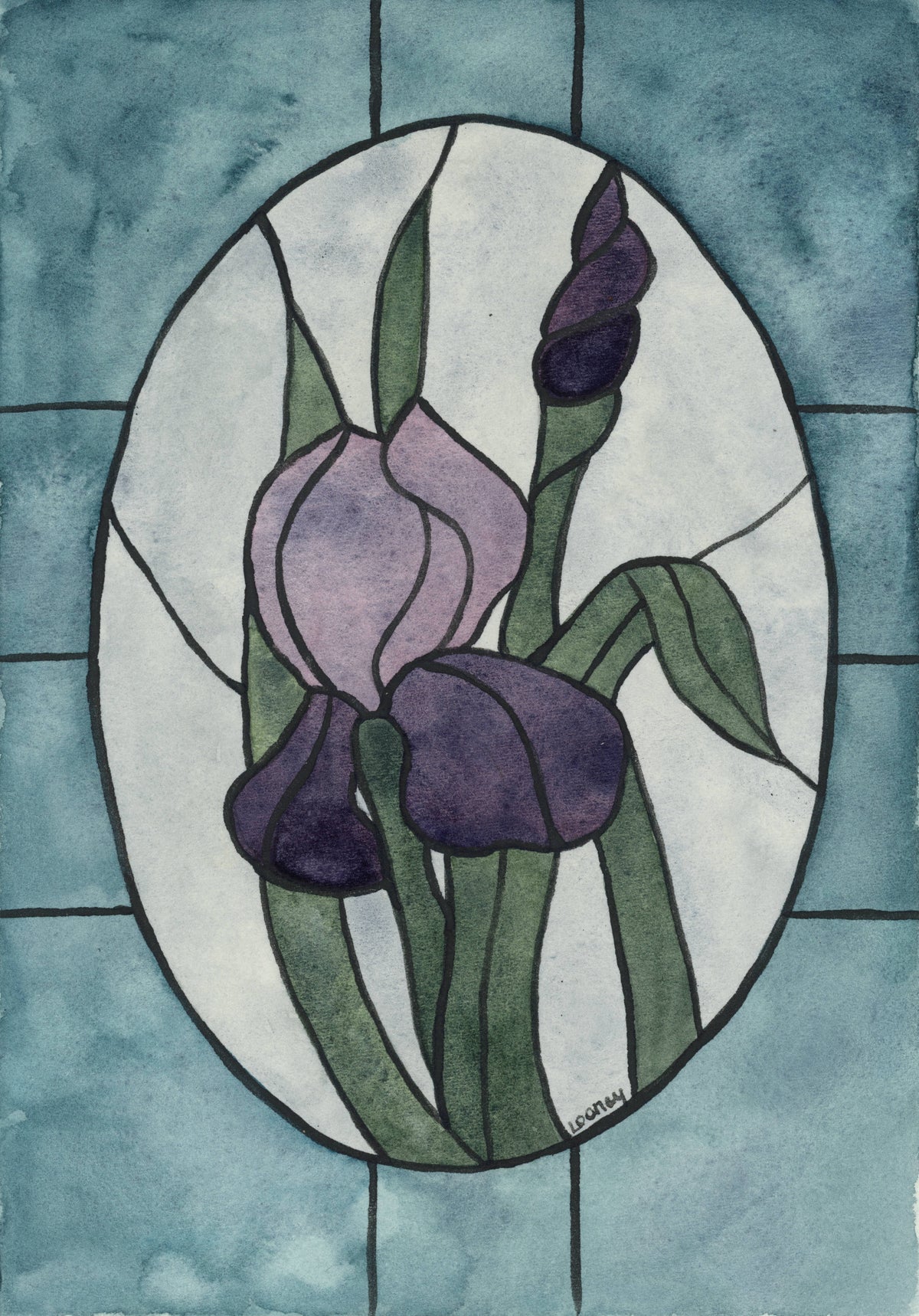 Fine Art Print - Iris Stained Glass