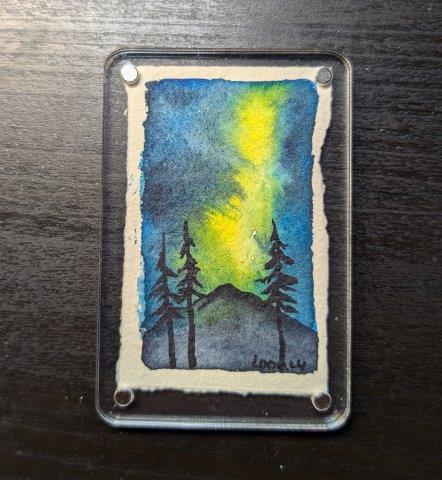 Tiny Original Paintings in Magnetic Frames