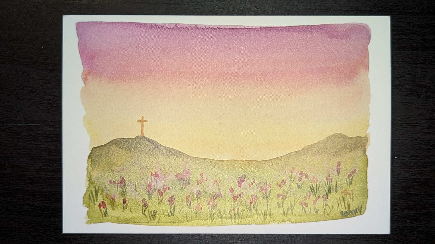 Print - Cross on a Hill Postcard