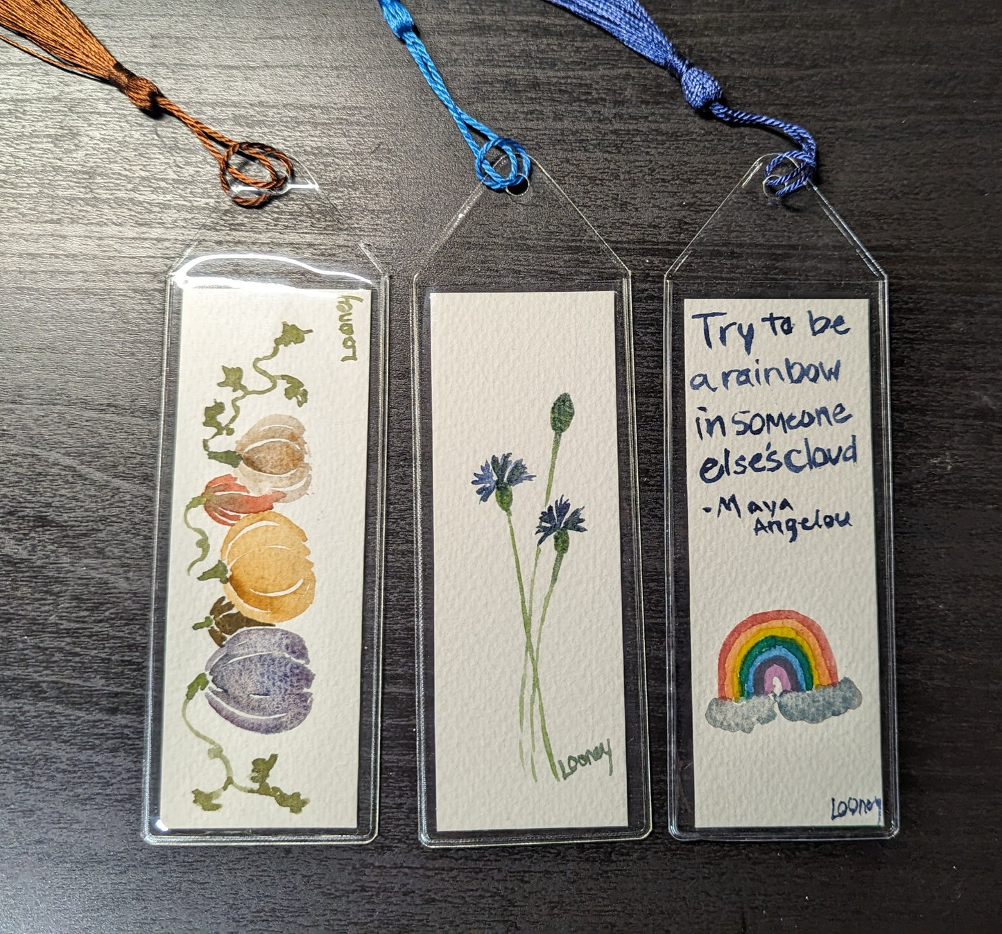 Bookmark - Original Watercolor with Protective Sleeve