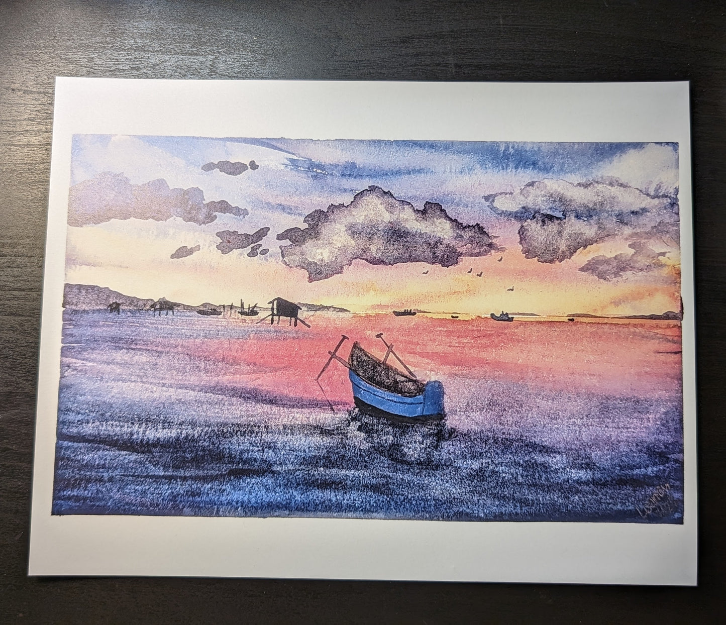 Print - Rowboat Sunset 8.5x11