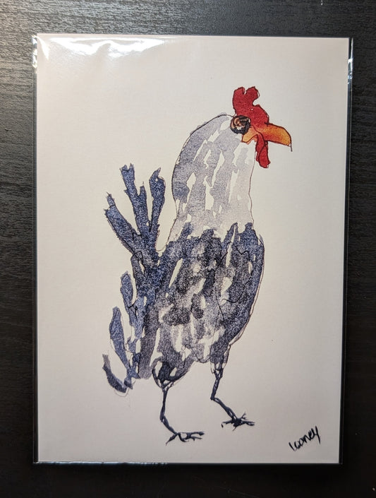 Print - Blind Contour Chicken 5x7