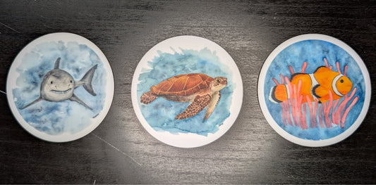 Sea Creatures Vinyl Stickers