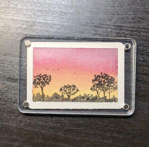 Tiny Original Paintings in Magnetic Frames